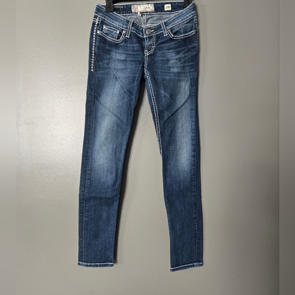 BKE Women's Deep Indigo Skinny Jeans